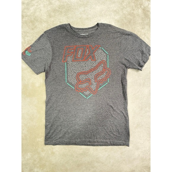 Fox Racing Other - Fox Racing Shirt Mens Size Large Gray Logo Graphic Short Sleeve